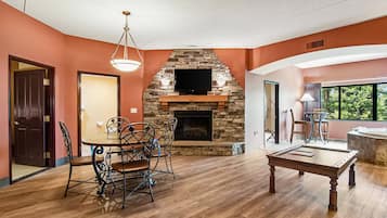 Télévision, cheminée