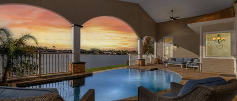 Outdoor pool, a heated pool