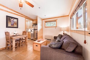 Télévision, cheminée, lecteur de DVD