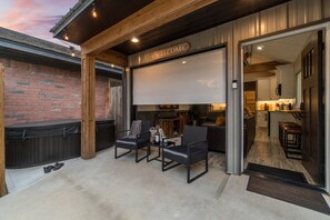 Terrace/patio - HOT TUB! Tiny Home with one feature you won't find anywhere else... (Spring)