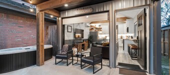 HOT TUB! Tiny Home with one feature you won't find anywhere else...