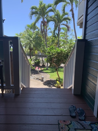 Property grounds. Cozy Hawaiian studio just minutes to the beach and town. No minimum stay