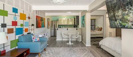 1 makuuhuone, työpöytä, silitysrauta/-lauta, ilmainen Wi-Fi