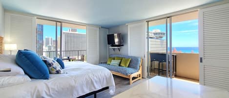 Desk, iron/ironing board, free WiFi, bed sheets