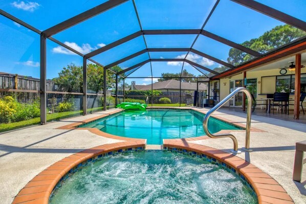 A heated pool