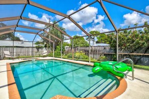A heated pool