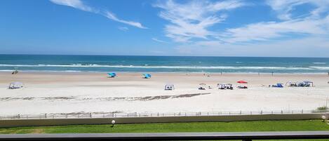 On the beach, beach towels