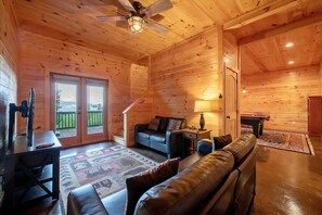 Fireplace, DVD player