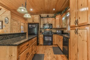 Fridge, oven, stovetop, dishwasher