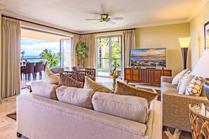 TV, DVD player, stereo