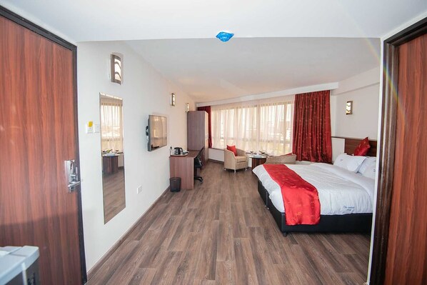 Iron/ironing board, WiFi, bed sheets - Spacious 1-Bed Studio at The Crossroads Hotel (Nairobi)