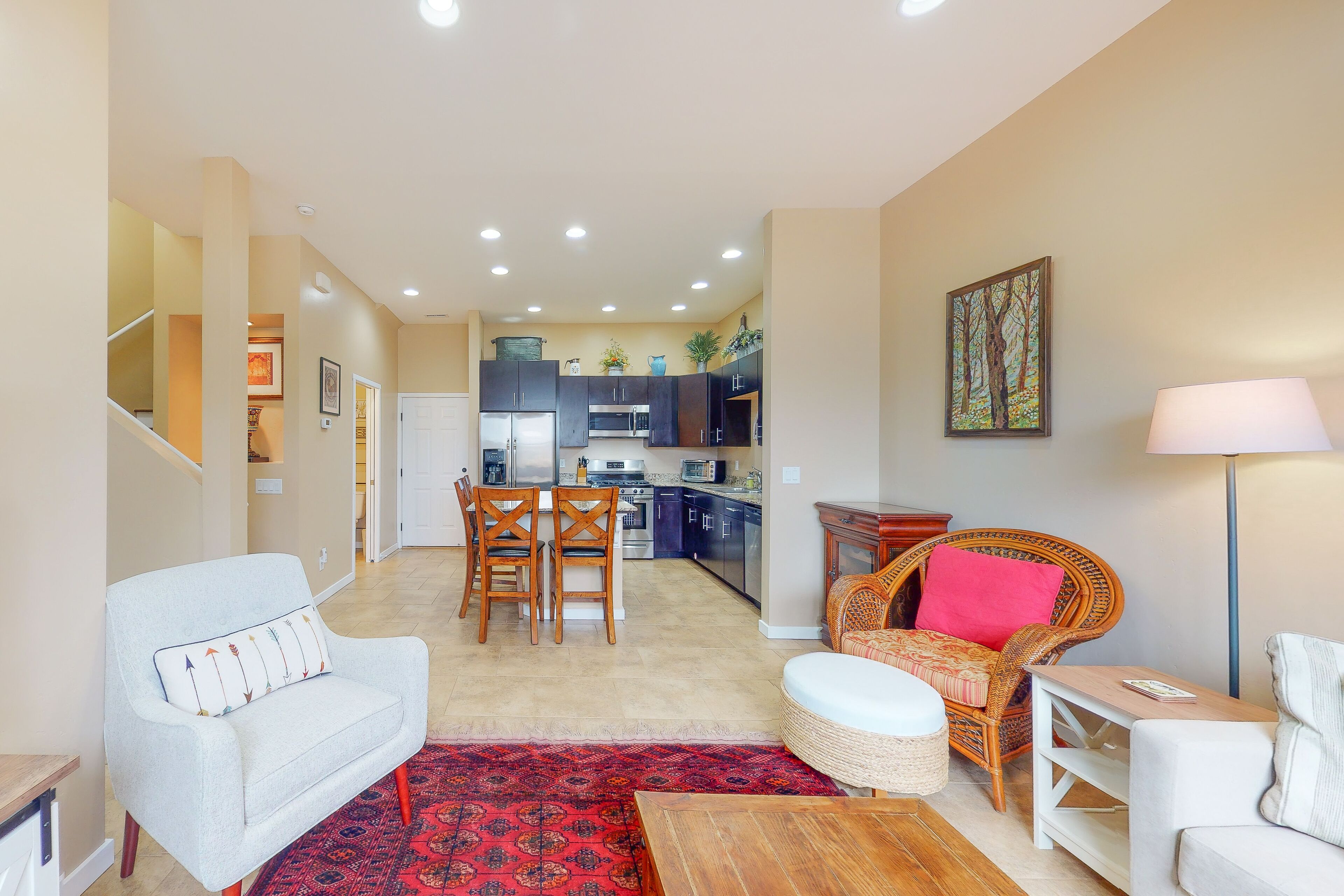 3-story downtown home with private rooftop, firepit, gas grill, mountain views