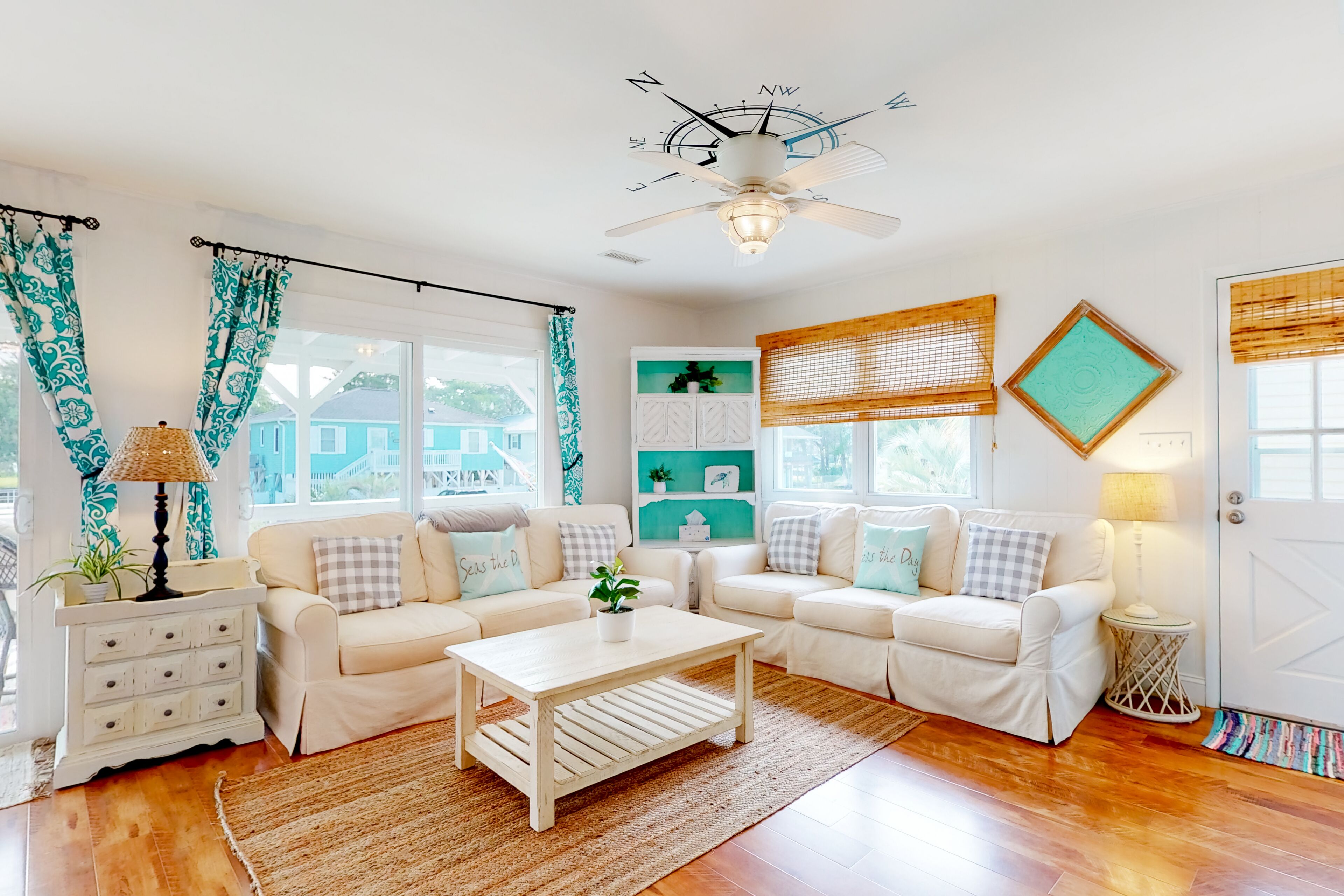 Canal-front home on Holden Beach with dock, deck & beach gear - dog-friendly