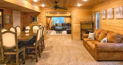 Cozy Cabin Themed Basement