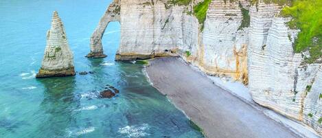 Beach nearby, sun-loungers