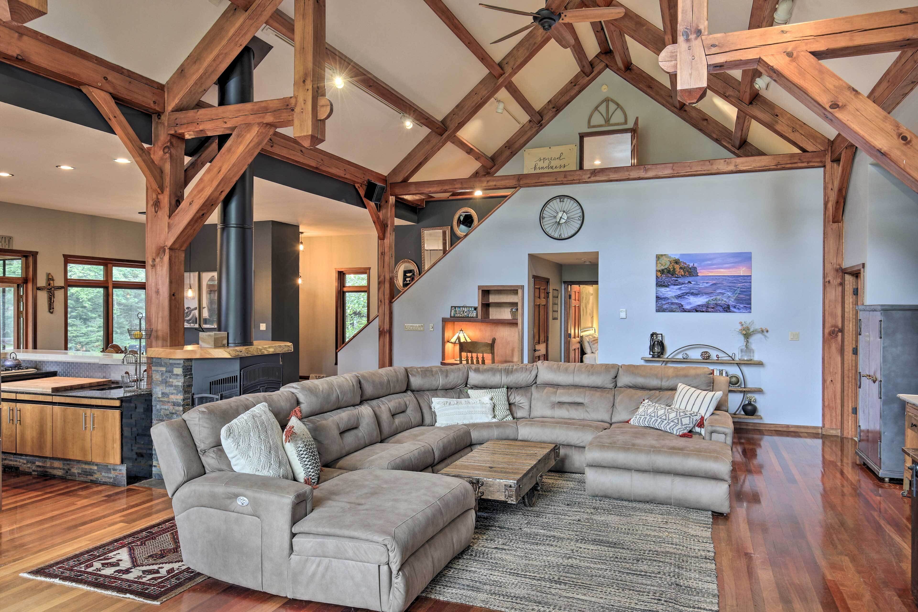 Spacious Riverfront Escape w/ Private Hot Tub