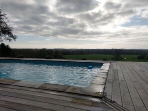 Outdoor pool, a heated pool