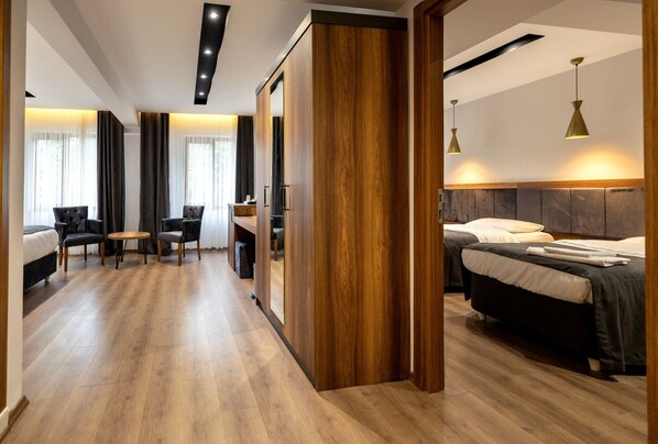 Family Twin Room | Soundproofing, free WiFi, bed sheets - Turkler Hotel (Trabzon)