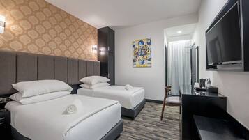 Minibar, desk, blackout curtains, soundproofing