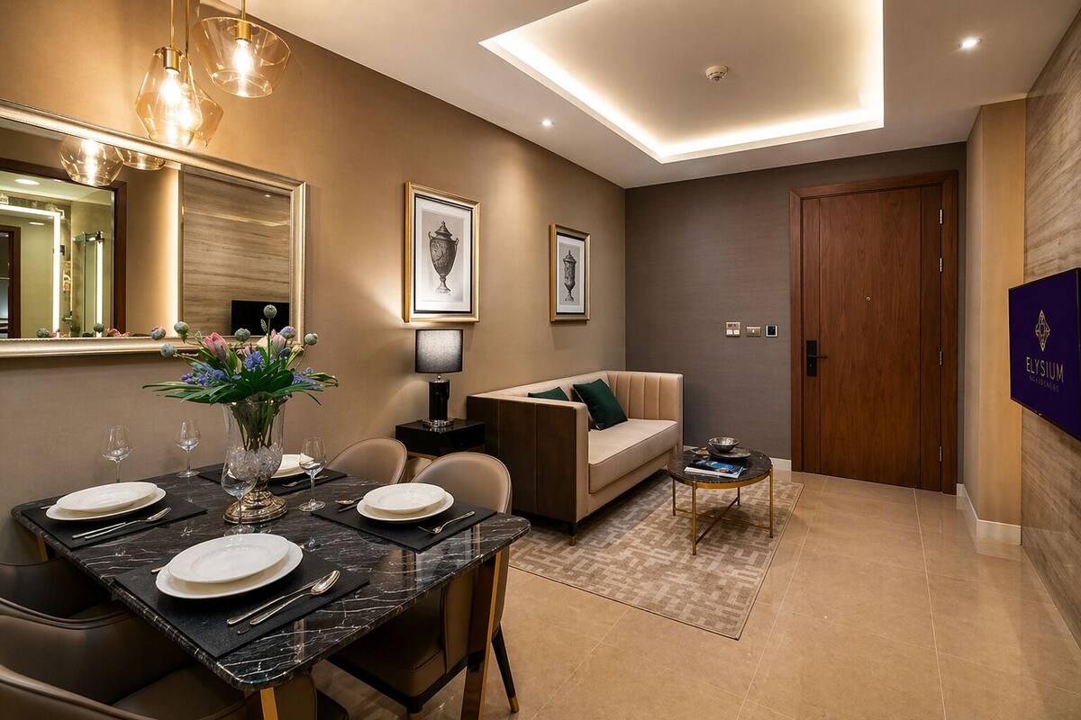 Deluxe Suite, Urban view | Ruang tamu | TV Pintar 