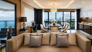 Grande Deluxe 2 bedroom Seaview suite | Living area | Smart TV