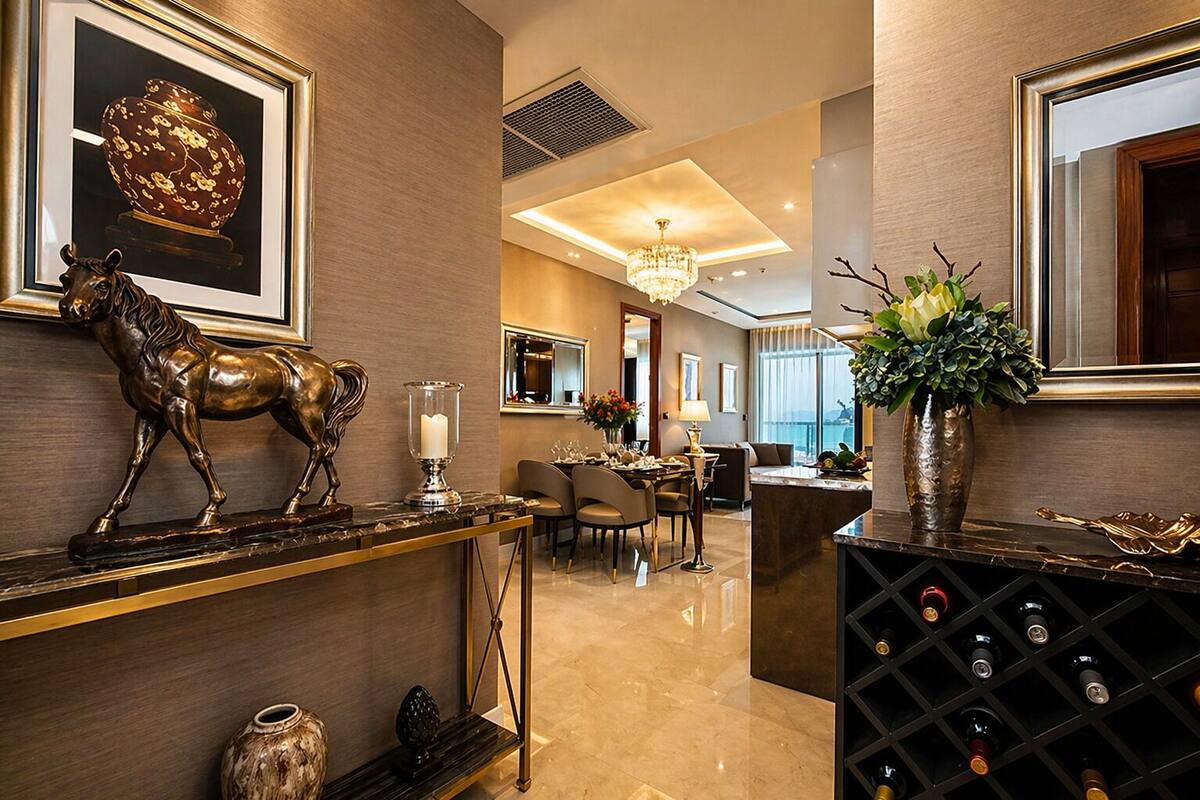 2 bedroom apartment, sea view | Ruang tamu | TV Pintar 