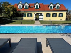 Outdoor pool, a heated pool