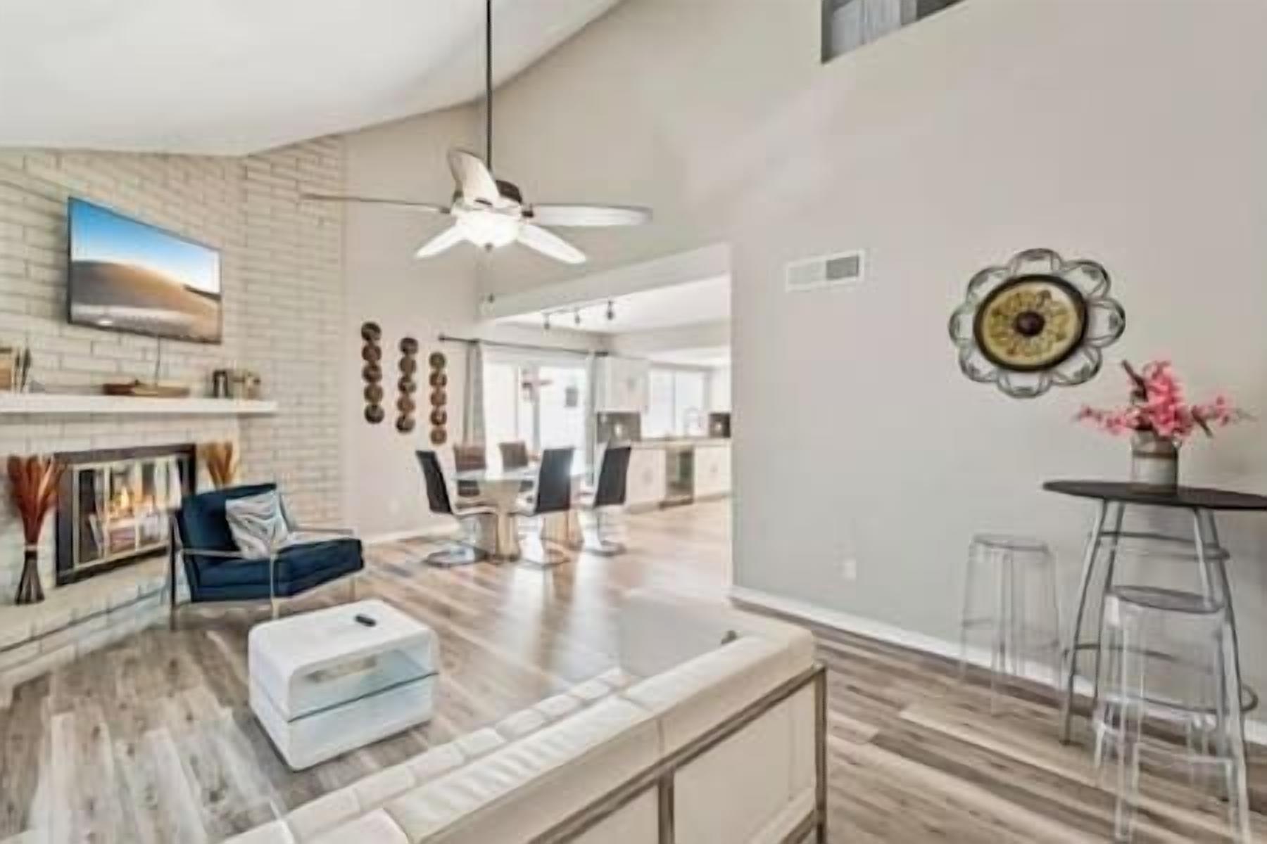 Smart TV, fireplace, video games, table football