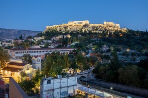Front of property - evening/night - Altar Suites (Athens)