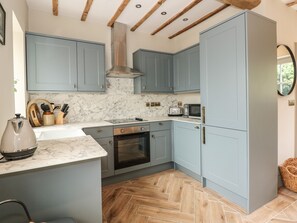 Fridge, dishwasher, electric kettle, toaster