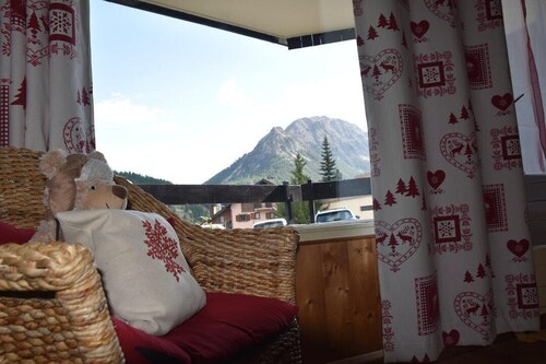 200m from resort center, Ground floor, balcony, parking, tv, ski locker, 32m², Montgenèvre