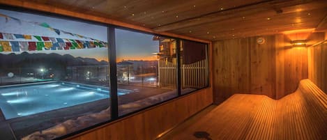A heated pool