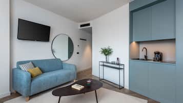 Luxury-Zimmer | Wohnbereich | Flachbildfernseher