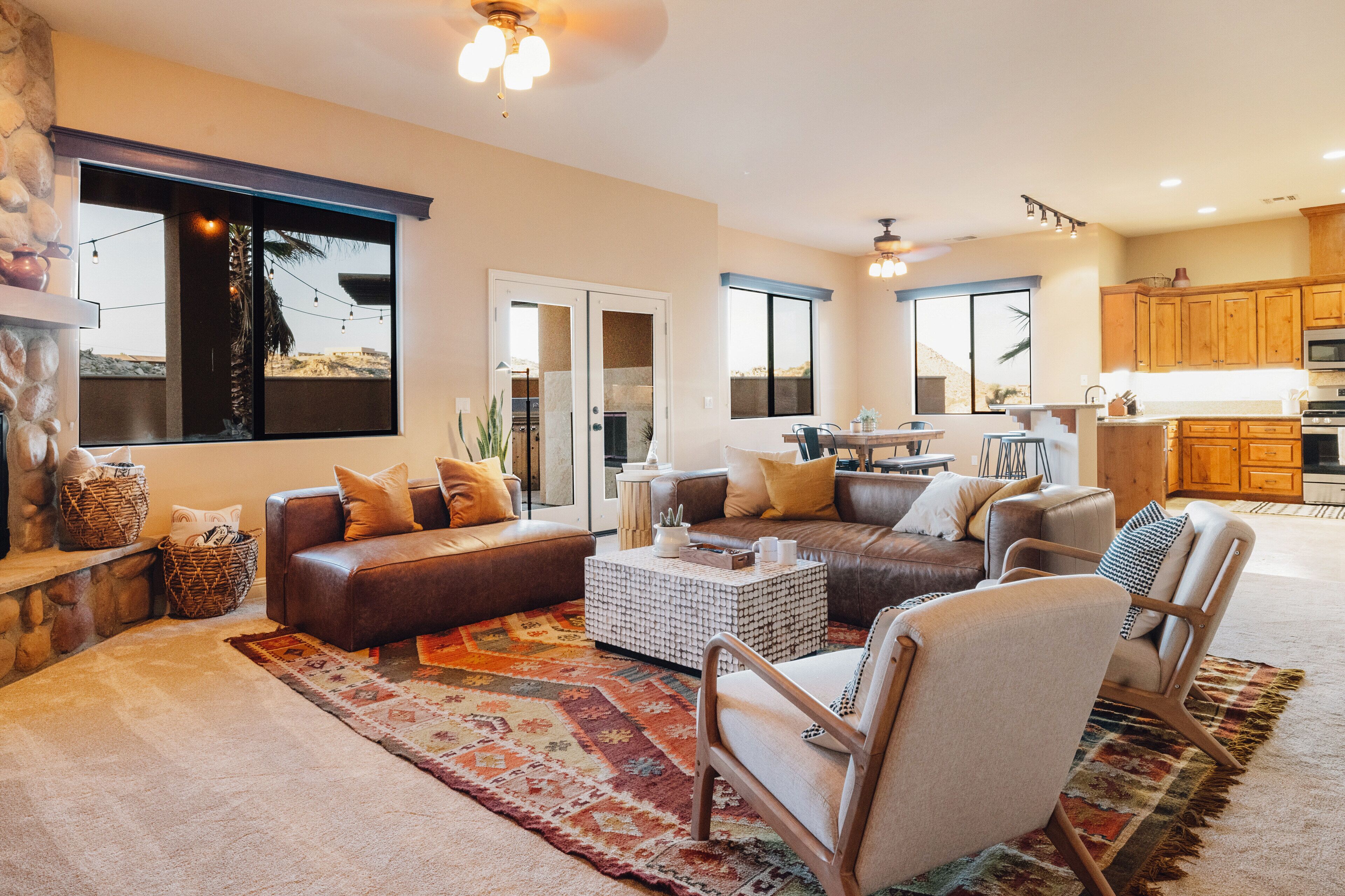 Smart-tv och eldstad