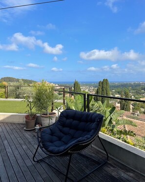 Terrace/patio - House sea view and swimming pool a few minutes walk from Biot village 4 bedrooms (Biot)