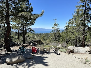 The back yard with picturesque views of South Lake Tahoe