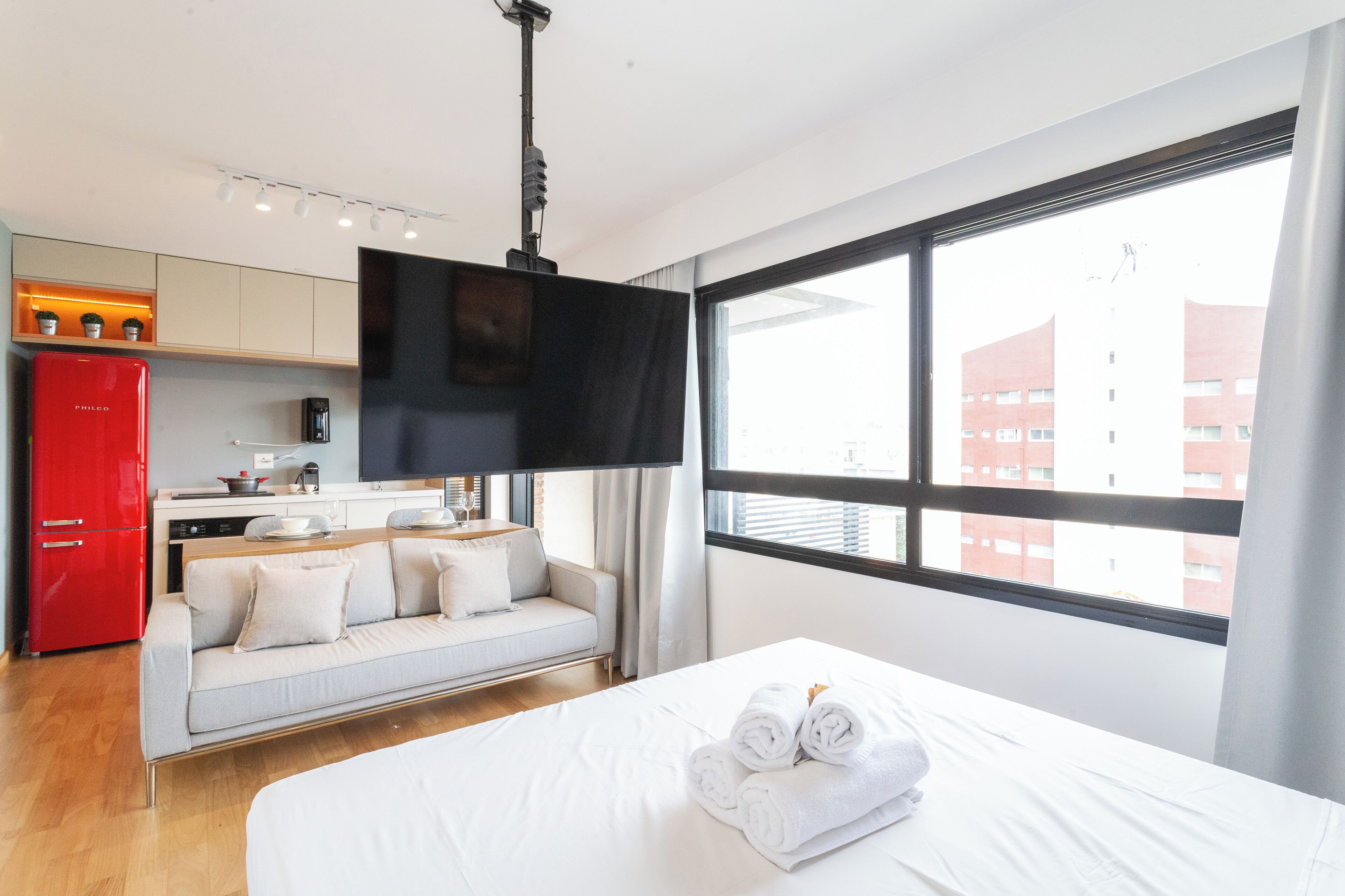 Estudio urbano | Ropa de cama hipoalergénica, wifi gratis y ropa de cama 