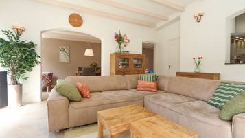 Smart-TV, Tischtennisplatte, Stereoanlage