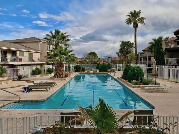 Outdoor pool, a heated pool
