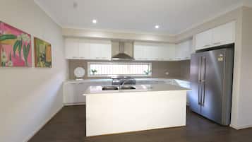 Full-sized fridge, electric kettle