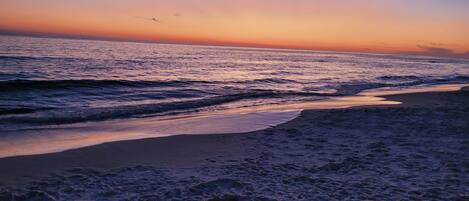 Ranta lähistöllä, aurinkotuoleja, rantapyyhkeitä