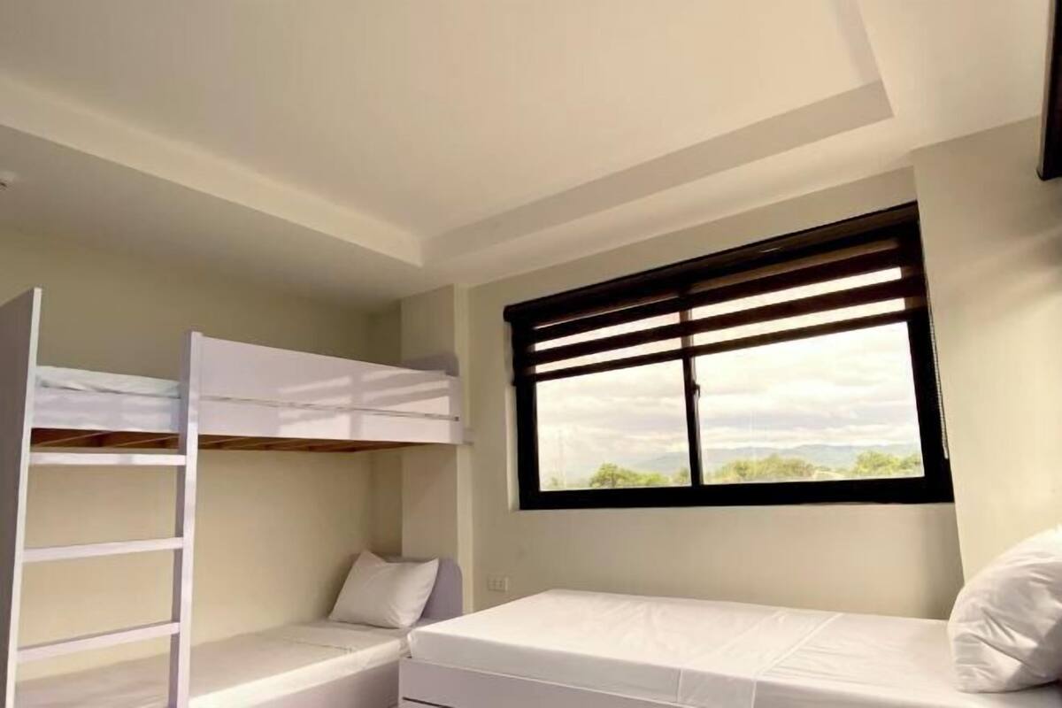 1 bedroom, premium bedding, down comforters, individually decorated