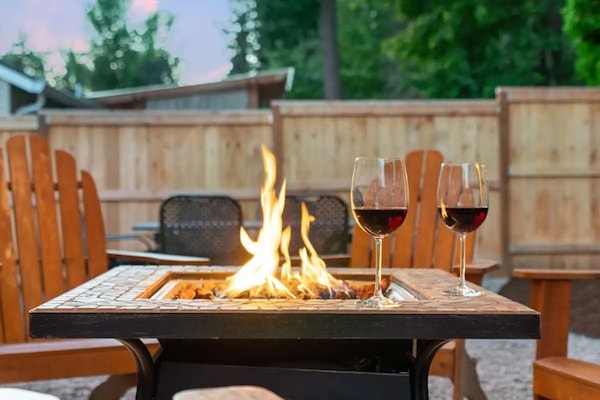 Relaxing outside and enjoying a beverage around a fire...It's hard to beat.