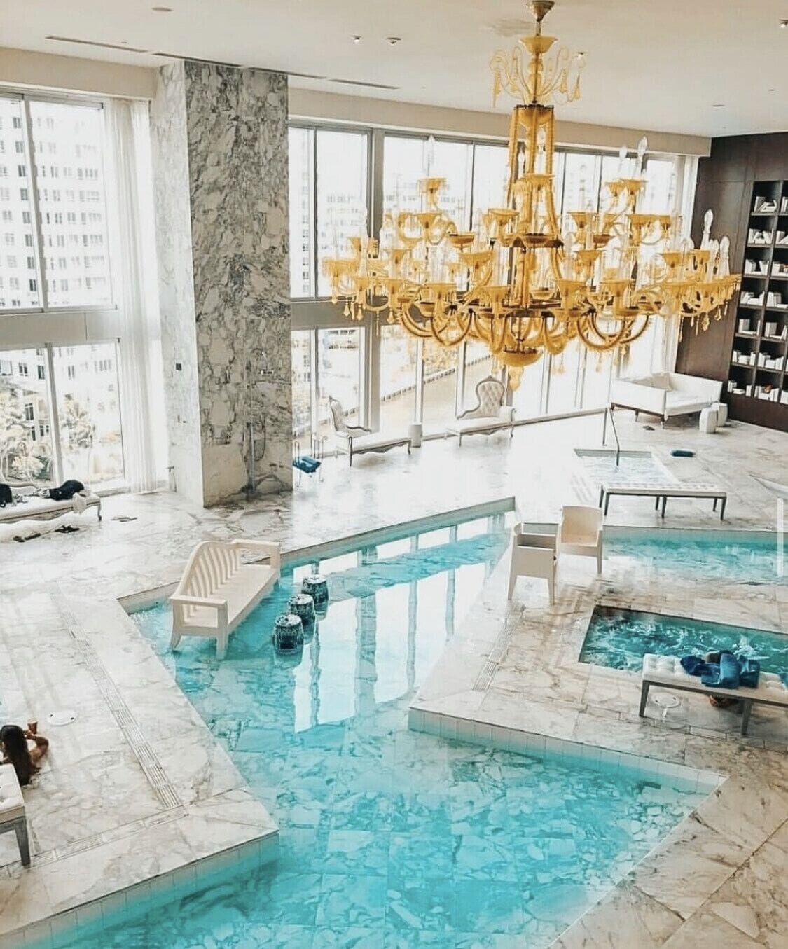 Indoor pool, outdoor pool