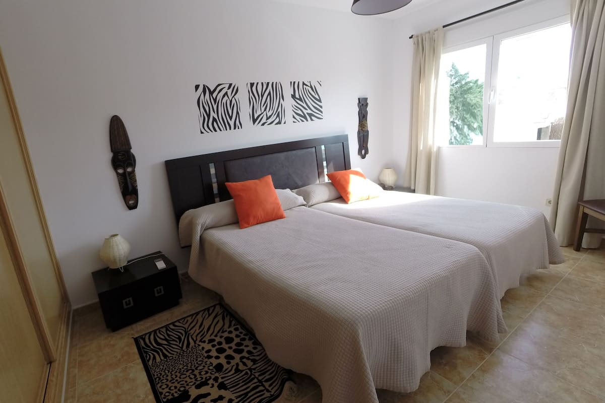3 habitaciones y ropa de cama de alta calidad