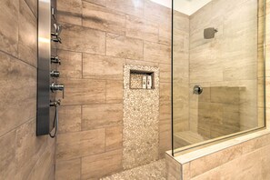 Free toiletries, hair dryer, towels