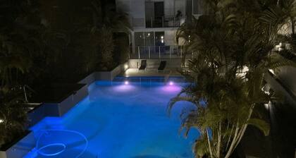Riverside luxury apartment across two levels at Waterline.