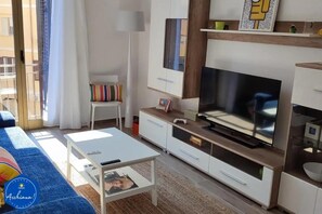 Lägenhet - 1 kingsize-säng med bäddsoffa | Vardagsrum