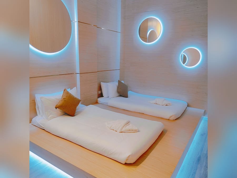 Japanese Bedroom Style, shared bathroom (Separate Men's and Women's / Floor) | Pillowtop beds, individually decorated, iron/ironing board, free WiFi