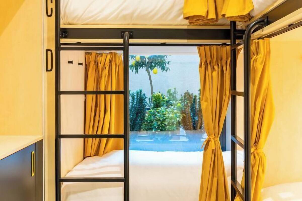 Blackout drapes, soundproofing, WiFi (free), bed sheets